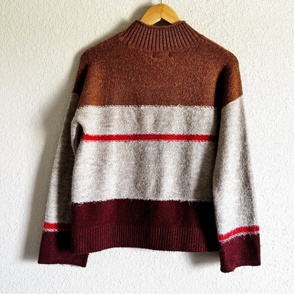 Universal Thread Striped Mock Turtleneck Wide Sleeve Sweater - Picture 3 of 13